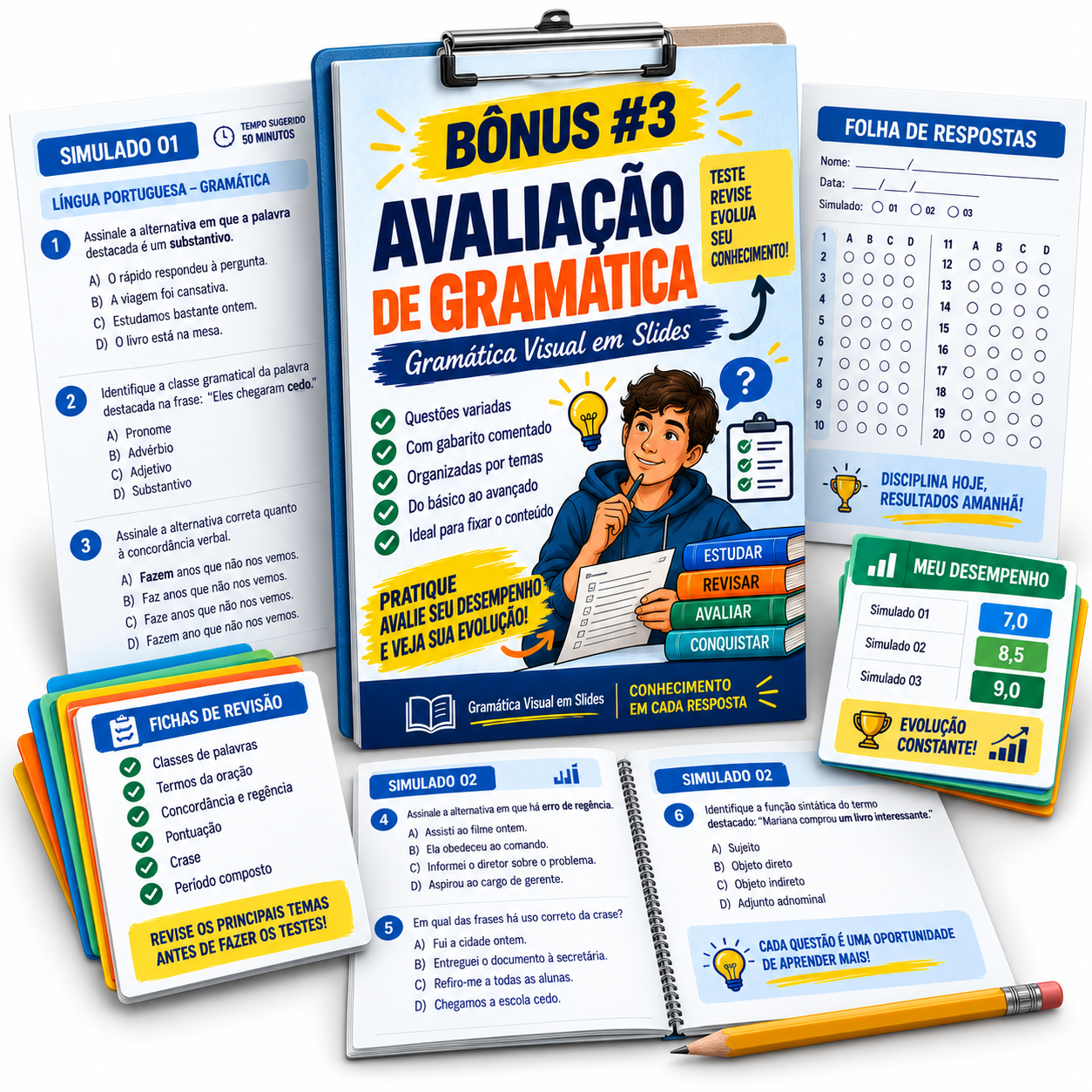Avaliação De Gramática — bônus #3 do Gramática Visual em Slides