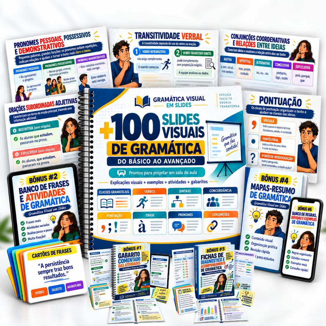 Gramática Visual em Slides — plano completo com bônus